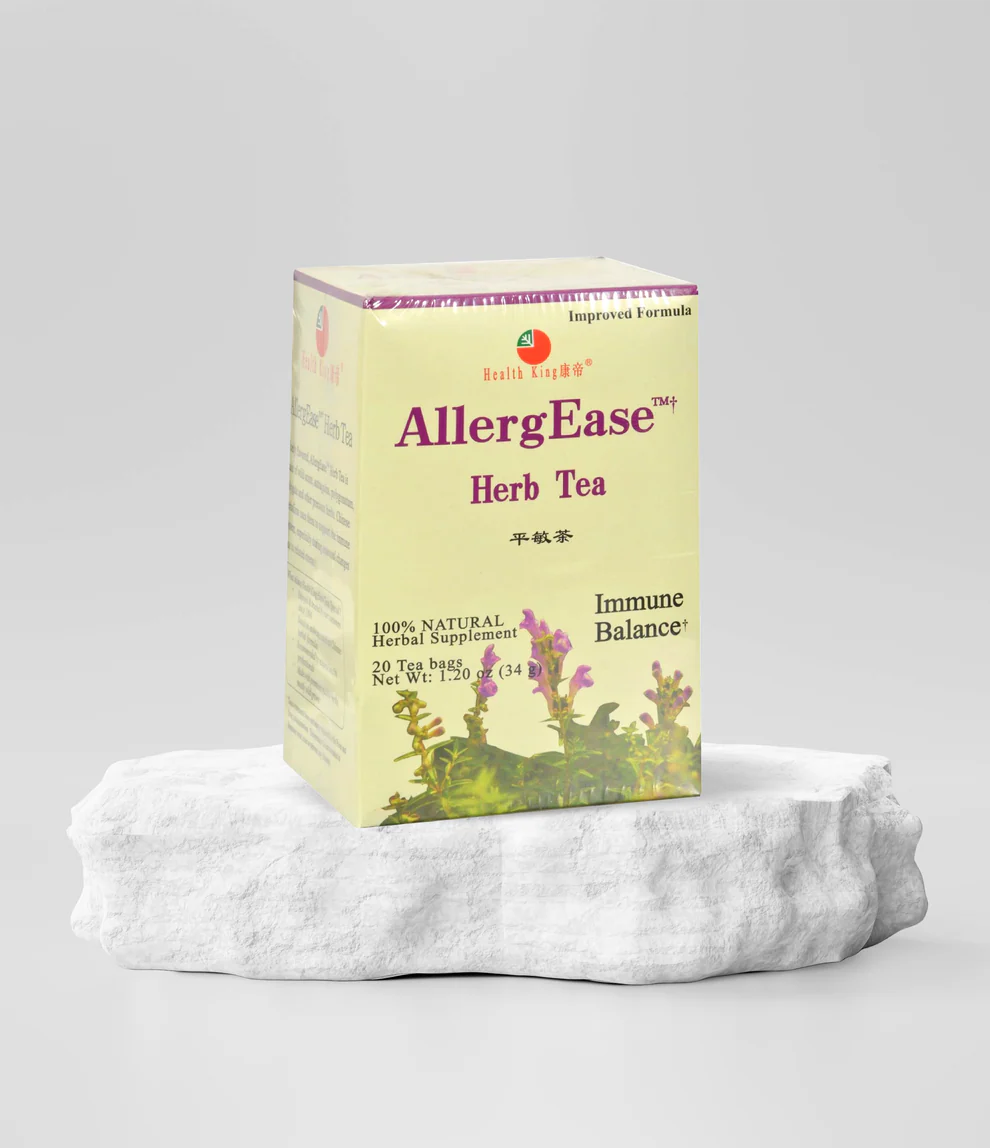 AllergEase Herb Tea by Sunshine's Health Food Store natural allergy and immune support herbal tea with 8 Chinese botanicals including Angelica Dahurica Root and Fructus Kochiae